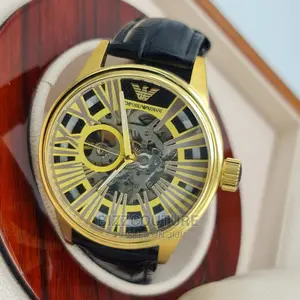 ARMANI Top Notch Leather Watch Available in Store