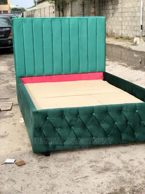 4.5 by 6 Suede Bedframe