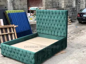 4 and Half by 6 Solid Fabric Bedframe