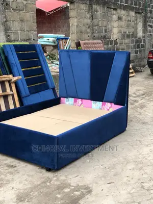 4 and Half by 6 Solid Suede Bedframe