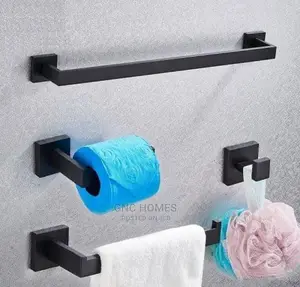 Black Towel Rail,Tissue Paper Holder, Hook