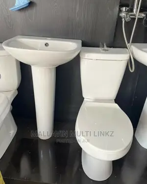 Modern Toilet Seat and Basin Pedestal