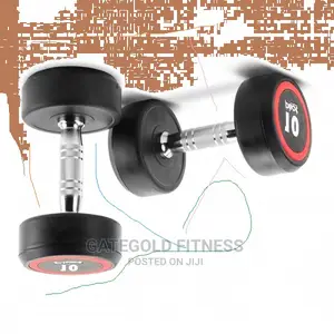 D2250.4pro Round Head Rubber Dumbbell 4kg [Pair]