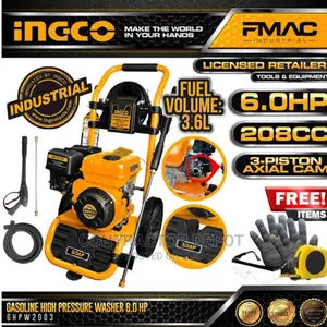 Ingco Gasoline High Pressure Washer 214bar 3100psi 6.0HP Hig