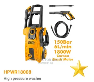 INGCO High Pressure Washer 1800W Pure Copper Auto Stop