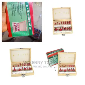 Wood Working 15 PCS Router Bit Set for Bosch Makita Hitachi