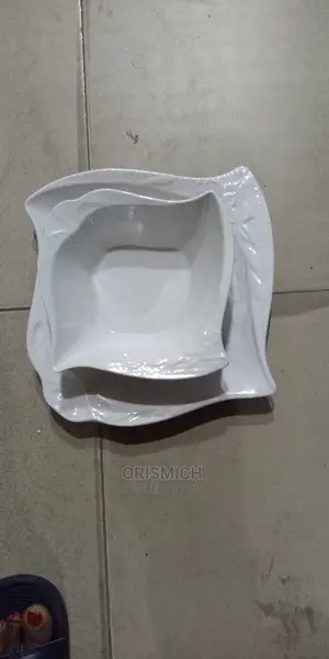 12pcs Unbreakable Flat With Bowl Plate