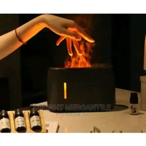 3D Flame Aroma Diffuser With Remote Control N Essential Oil