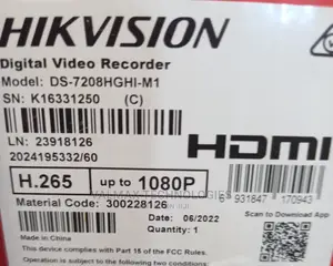 HIKVISION 8 Channel DVR Ds 7208hghi-M1