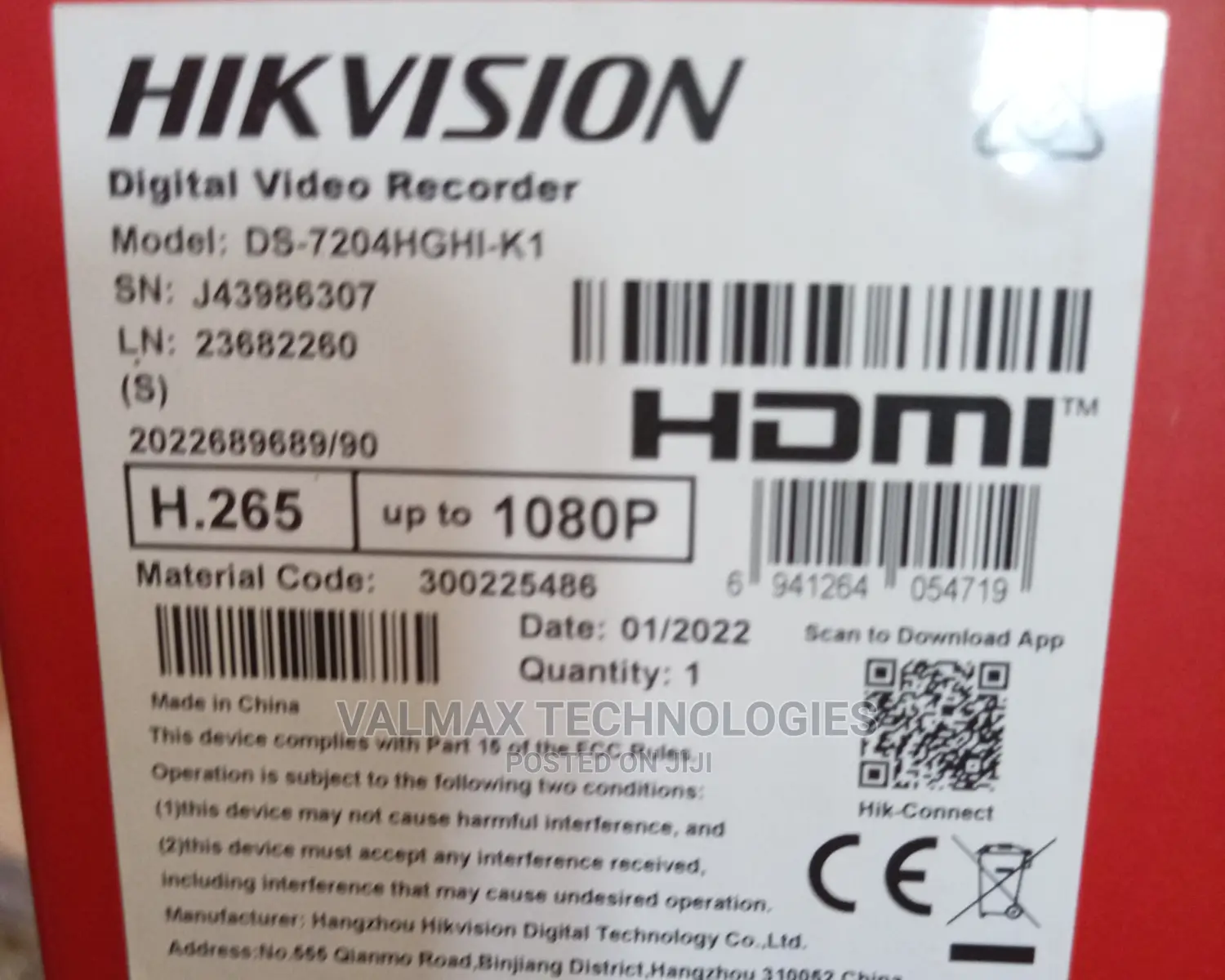 Hikvision DVR Ds 7204hghi