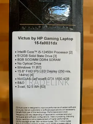 New Laptop HP Victus 16 8GB Intel Core i5 SSD 512GB