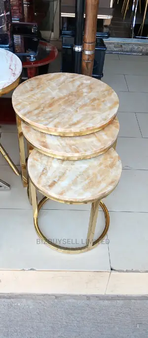 3 in 1 Gold Marble Coffee Table.