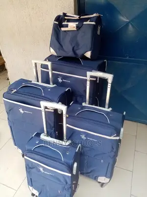Set of 5 Blue Swiss Polo Jumbo Size Traveling Luggage Boxes