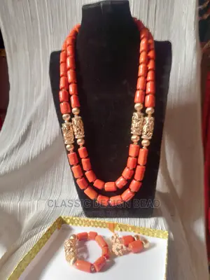 Coral Beaded Necklace for Women