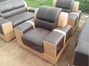 Quality 7 Seater Living Room Leather Sofa Chair.