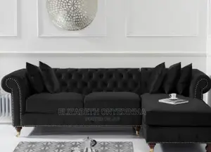 Quality L-Shaped Living Room Fabric Sofa Chair.