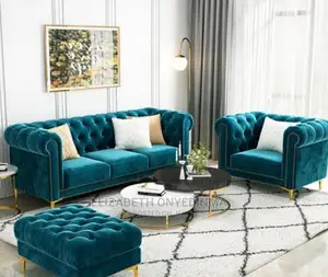 Quality 5 Seater Living Room Fabric Sofa Chair.