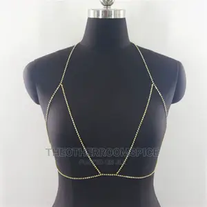 Rhinestone Bra Pant Bikini Dance Bodychain Costume Lingerie