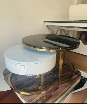 Adjustable Marble Top Centre Table With Drawer