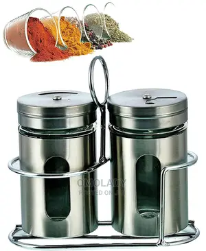 Salt and Pepper Shakers Set With 3 Adjustable Pour Holes T
