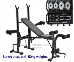 Brand New Weight Bench With 50kg Barbell Available