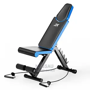 Adjustable Exercise Bench With Resistance Rope