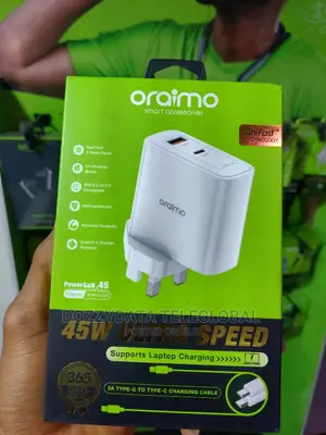 Oraimo 45w Ultra Speed Charger for Laptops and Phones