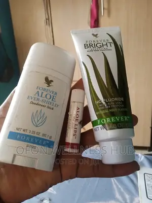 Forever Toothgel, Aloe Lips, Deodorant.