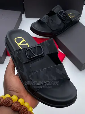 Valentino Leather Slipers