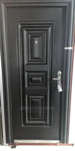 3ft Black Steel Door