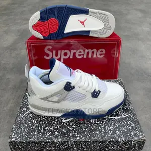 Original Air Jordan 4 Retro GS Midnight Navy Sneakers