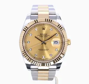 Original ROLEX Date Just II Gold Steel Available in Store