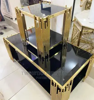 Royal Golden Frame Table and Side Stools