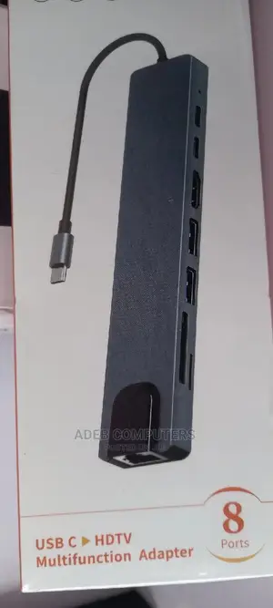 Type C to Hdmi, Dvi, Vga, Rj45, Card Slot Etc.(8in1)