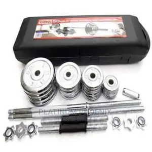 50kg Chrome Barbell And Dumbbell Set