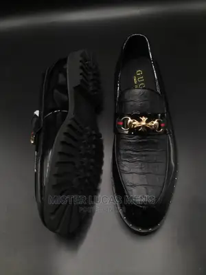 Gucci and Versace Black Men's Shoes.