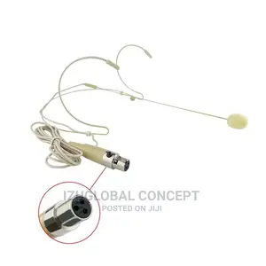 Mini XLR 3 Pin TA3F Plug Condenser Mike Headset