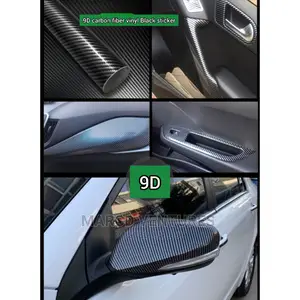 9D High Glossy Carbon Fiber Vinyl Black Sticker