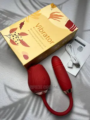 Original 3 in 1 Realiatic Tongue Licking Dildo Rose