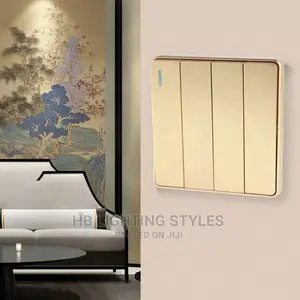 Luxury Gold 1 2 3 4 Gang Wall Light Switch