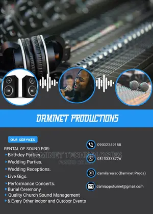 Sound Engineering Services Daminet Productions