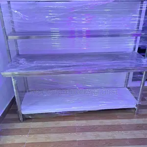 Stainless Steel Working Table With Top Shelf