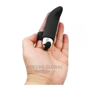 Finger Mini Vibrating Wand Bullet Sex Toy - Black