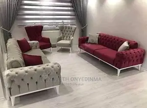 Quality 7 Seaters Living Room Fabric Made Sofa Chair