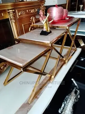 3 in One Side Stools Marble Top