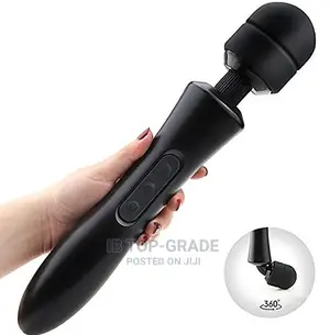 Big Rechargeable Powerful Black Magic Wand Massager