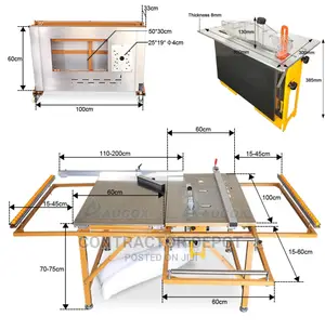 Portable Sliding Panel Saw With Router Hole and Bander
