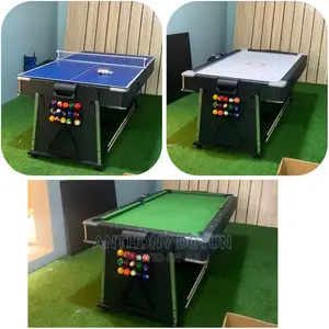 Fitness 3in1 7ft Snooker Tennis Air Hockey and Dinning Board