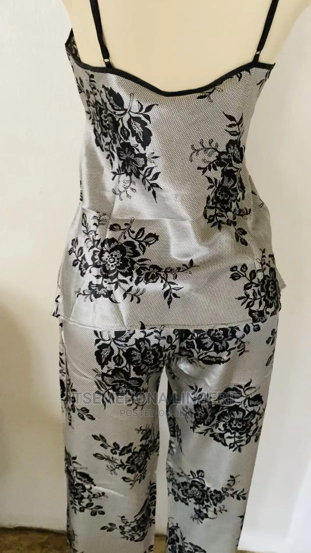 Satin Thin Strap Pyjamas Set