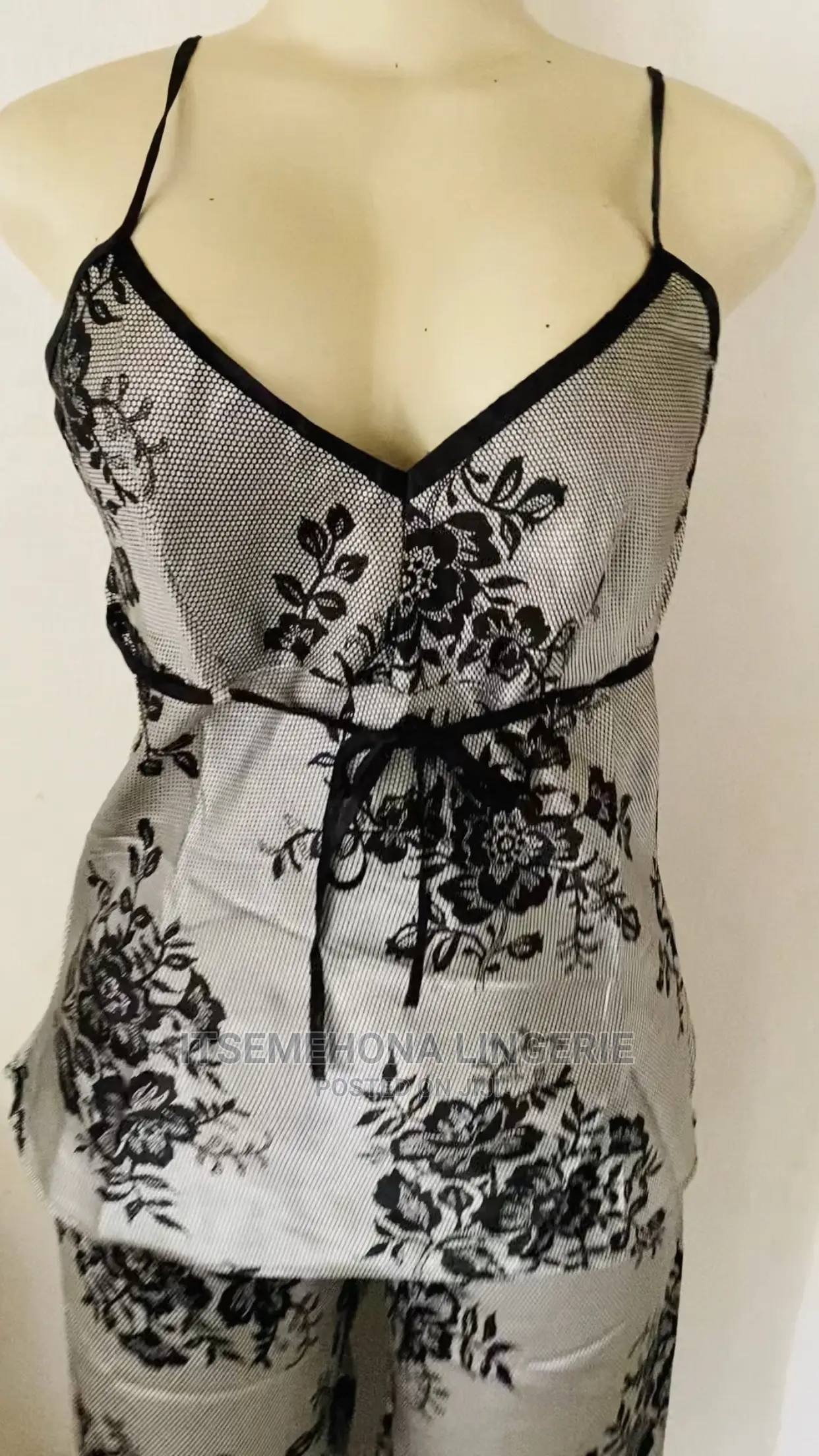 Satin Thin Strap Pyjamas Set